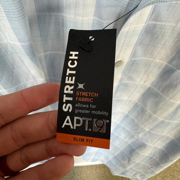 Apt 9 Stretch Slim Fit Button UP Shirt US Men's XL - Picture 4 of 8